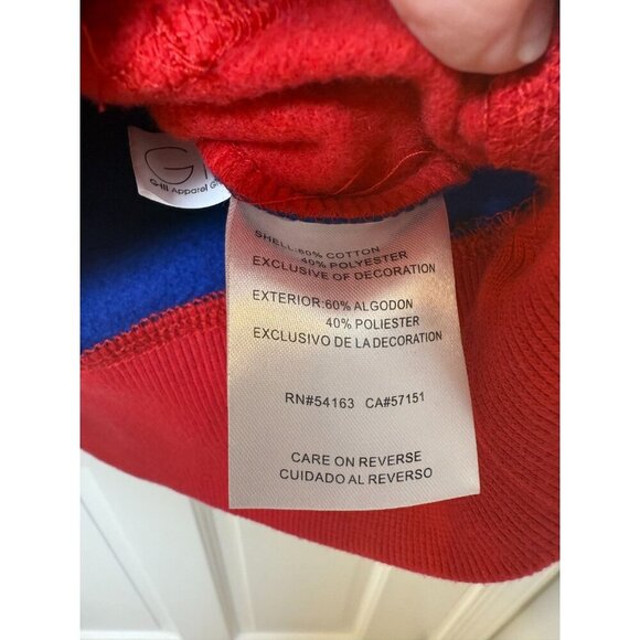 NHL New York Rangers Red Pullover Hoodie with Rangers Logo on Hood Womens M - Picture 8 of 13